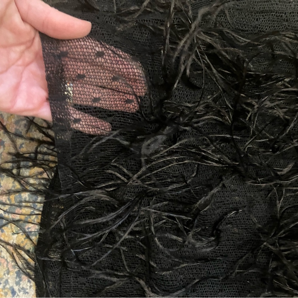 Feathered sleeveless cami shirt top Dan jones brand